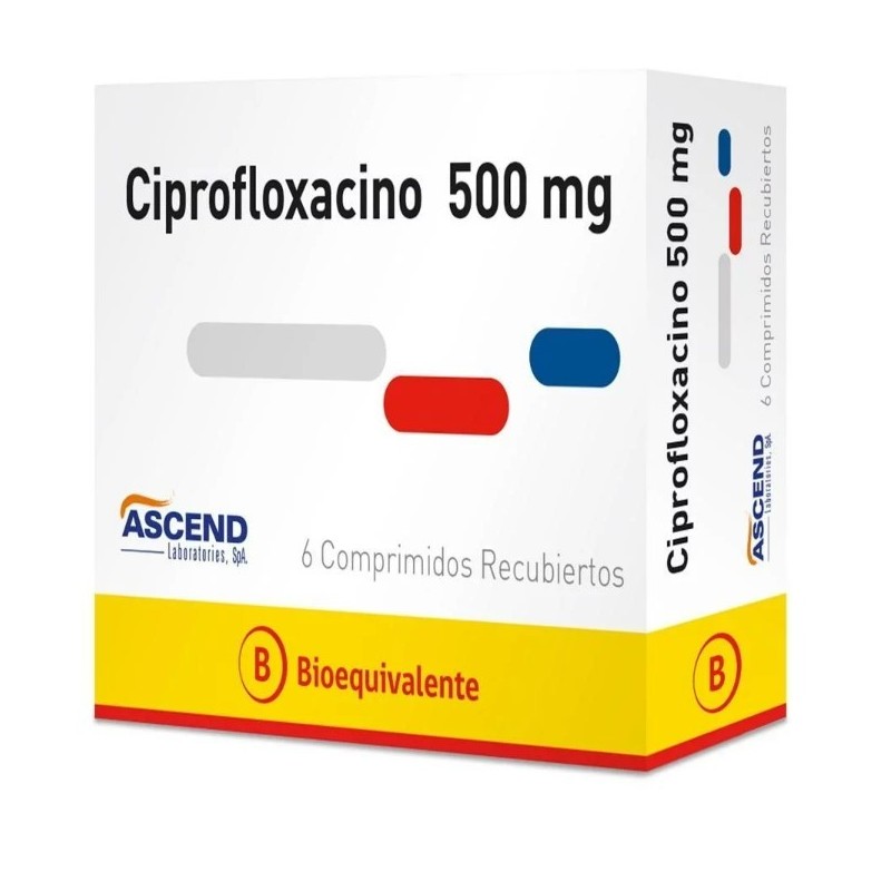 CIPROFLOXACINO 500 MG COMP REC X 6 BLISTER GENERICO