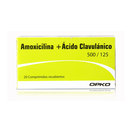 AMOXICILINA +  AC CLAVU 500/125 REC x 20 (BE) OPKO